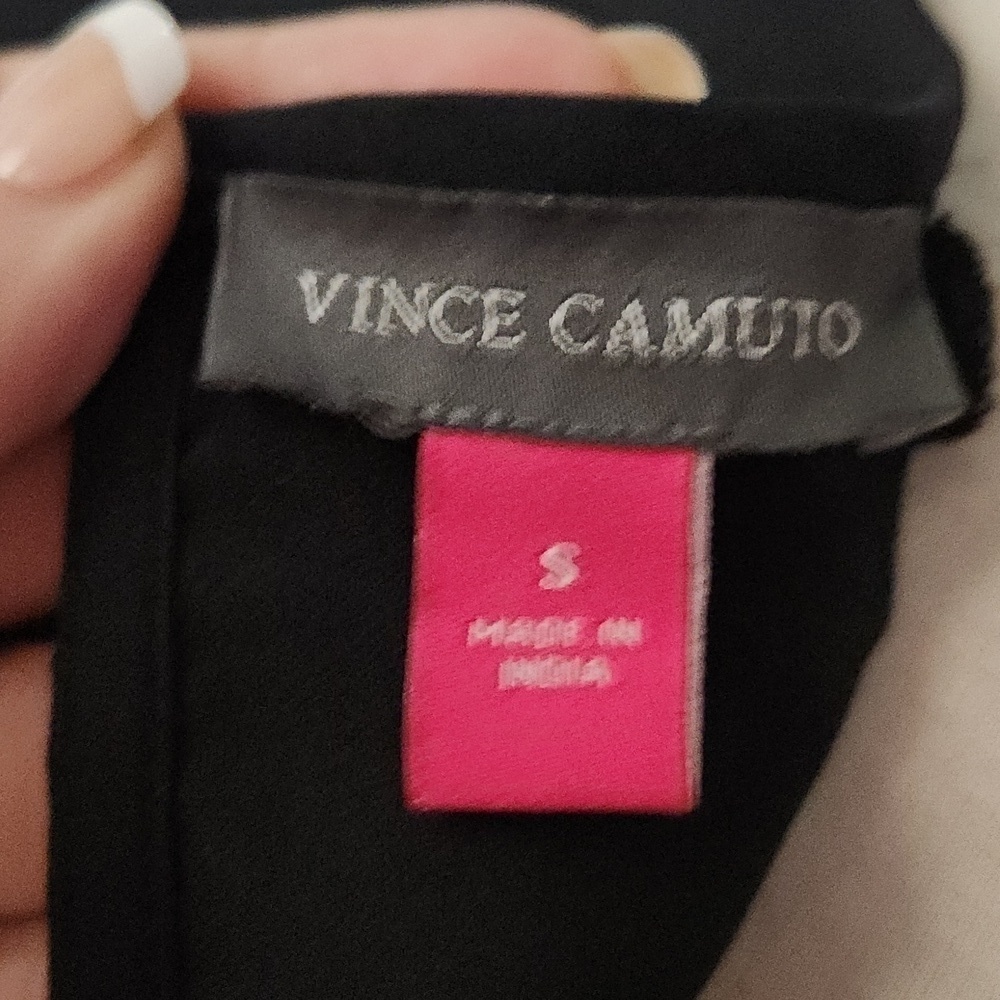 Vince Camuto Black Ruffle Sleeve Crêpe de Chine Blouse Size Small Nordst… - Picture 9 of 9